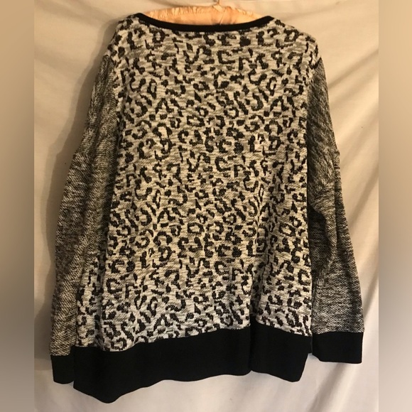 Vintage Serena Williams Signature Statement Y2K Leopard Print Sweater Size XL - Picture 3 of 8